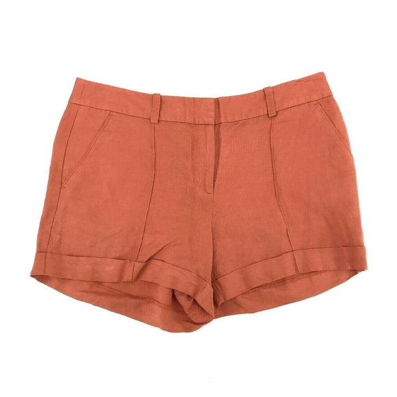 Ann Taylor Pants - Ann Taylor Loft Original Shorts Sz 8 Orange Linen